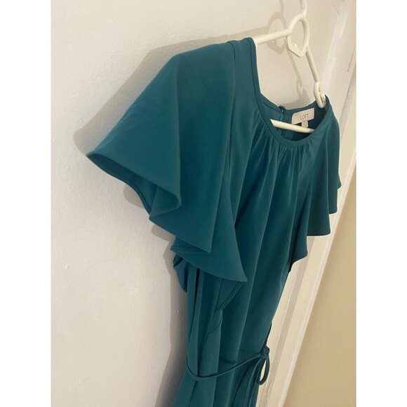 Loft Women's Green Slutter Sleeve Pull Over Dress - 2 - Picture 2 of 12